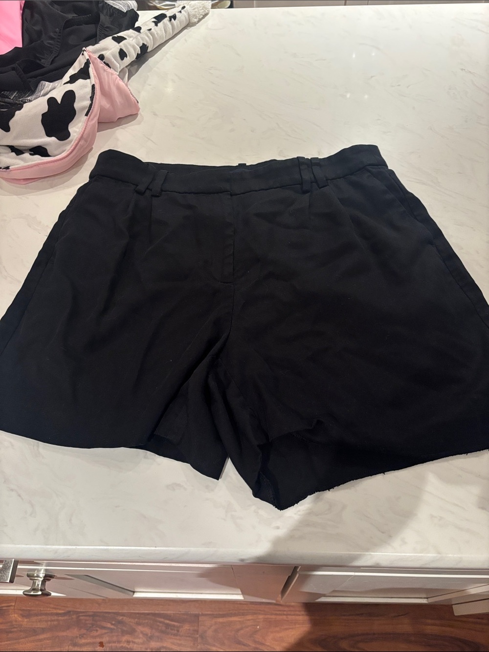 Black High-Waist Tailored Women’s Shorts